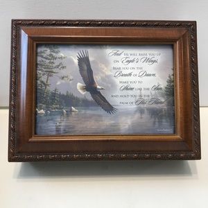Sankyo Wooden Jewelry Music Box  “On Eagles Wings”